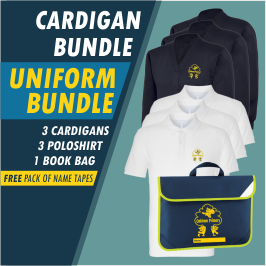 Bundle offer of 3 Cardigans, 3 poloshrts and a Book Bag!