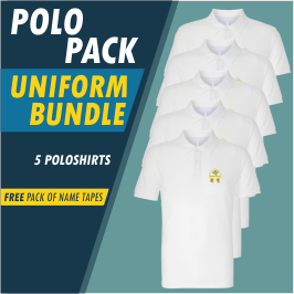 Bundle package of 5 poloshirts - Free name tapes